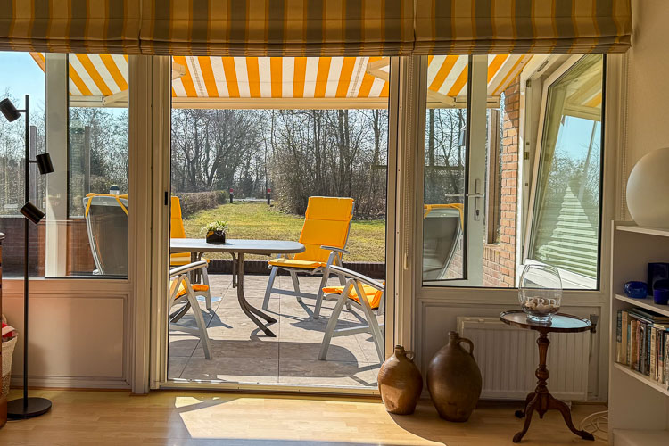 vakantiehuis bungalow Schiermonnikoog Les Quatre Saisons terras interieur