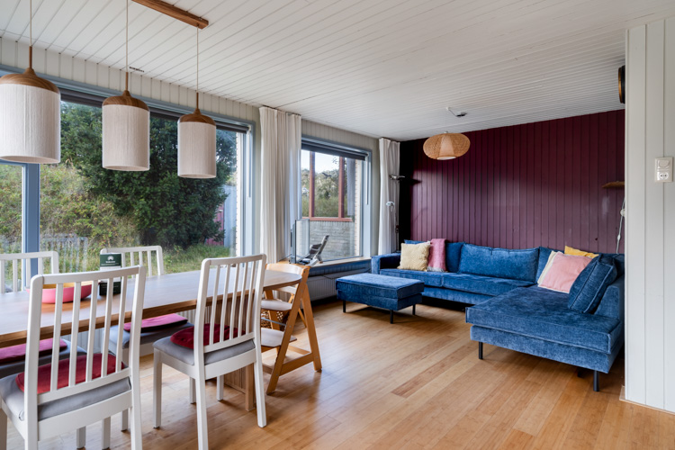 Woonkamer Winterkoning vakantiehuis Schiermonnikoog zithoek